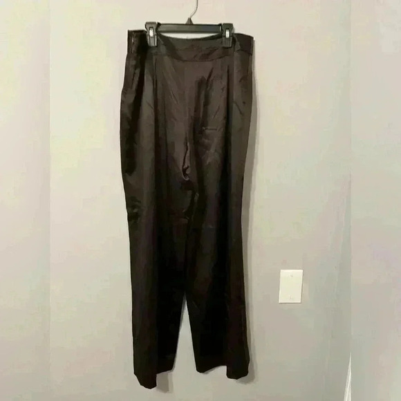 Talbots Pants - Talbots 100% Silk Chocolate Color Dress Pants Size 12